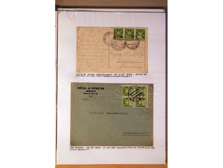 1850/1938 (ca.), Sammlung ungebraucht, postfrisch und gestempelt mit vielen Briefen, Karten und Ganzsachen ab KuK-Zeit, dabei