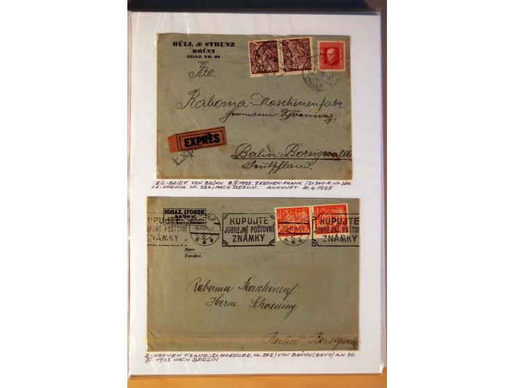 1850/1938 (ca.), Sammlung ungebraucht, postfrisch und gestempelt mit vielen Briefen, Karten und Ganzsachen ab KuK-Zeit, dabei
