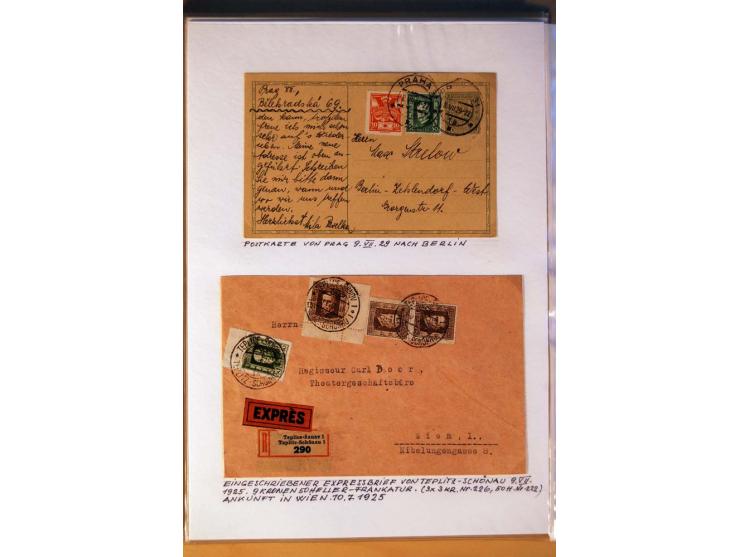 1850/1938 (ca.), Sammlung ungebraucht, postfrisch und gestempelt mit vielen Briefen, Karten und Ganzsachen ab KuK-Zeit, dabei