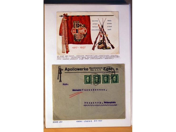 1850/1938 (ca.), Sammlung ungebraucht, postfrisch und gestempelt mit vielen Briefen, Karten und Ganzsachen ab KuK-Zeit, dabei