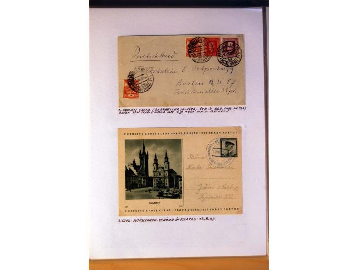 1850/1938 (ca.), Sammlung ungebraucht, postfrisch und gestempelt mit vielen Briefen, Karten und Ganzsachen ab KuK-Zeit, dabei