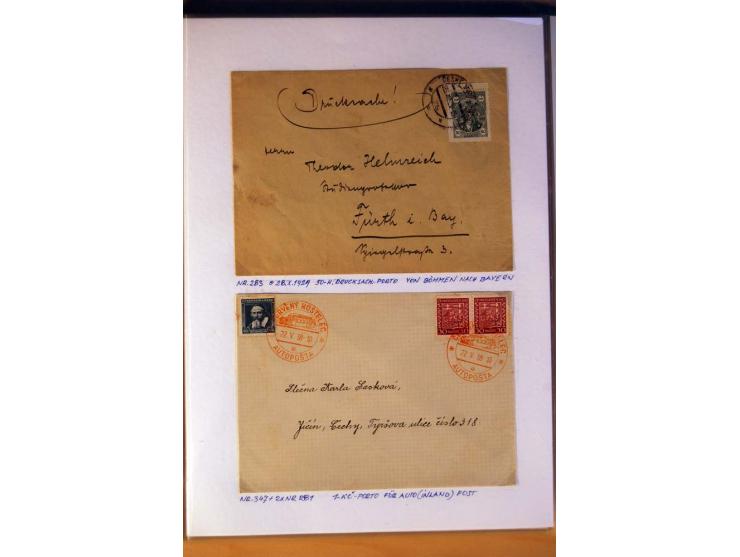1850/1938 (ca.), Sammlung ungebraucht, postfrisch und gestempelt mit vielen Briefen, Karten und Ganzsachen ab KuK-Zeit, dabei