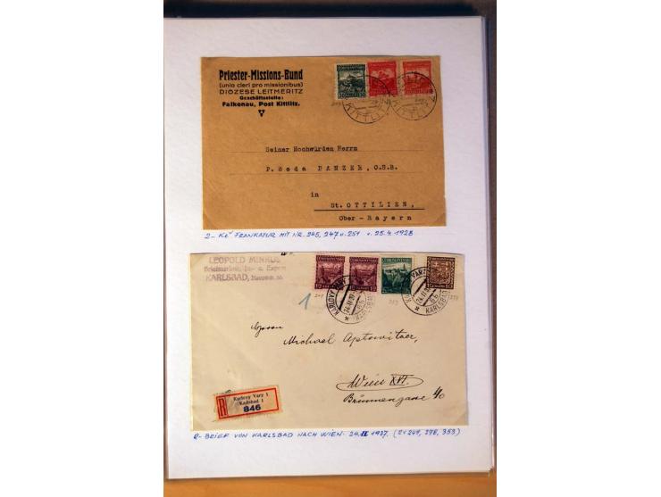 1850/1938 (ca.), Sammlung ungebraucht, postfrisch und gestempelt mit vielen Briefen, Karten und Ganzsachen ab KuK-Zeit, dabei