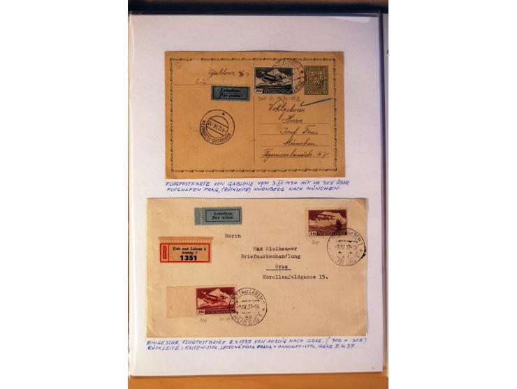 1850/1938 (ca.), Sammlung ungebraucht, postfrisch und gestempelt mit vielen Briefen, Karten und Ganzsachen ab KuK-Zeit, dabei
