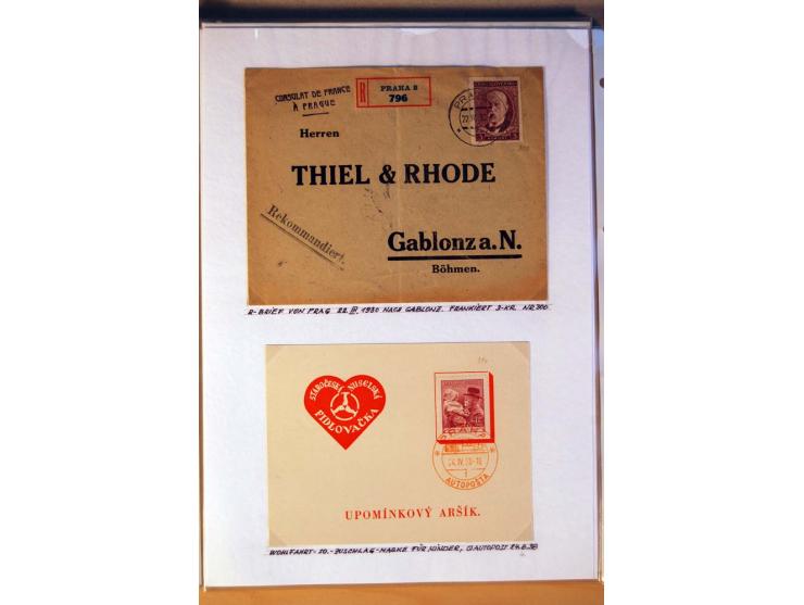 1850/1938 (ca.), Sammlung ungebraucht, postfrisch und gestempelt mit vielen Briefen, Karten und Ganzsachen ab KuK-Zeit, dabei