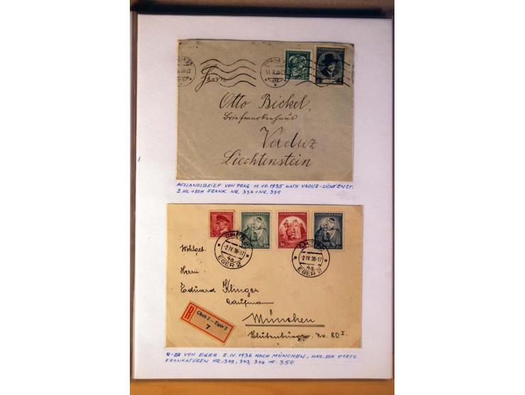 1850/1938 (ca.), Sammlung ungebraucht, postfrisch und gestempelt mit vielen Briefen, Karten und Ganzsachen ab KuK-Zeit, dabei