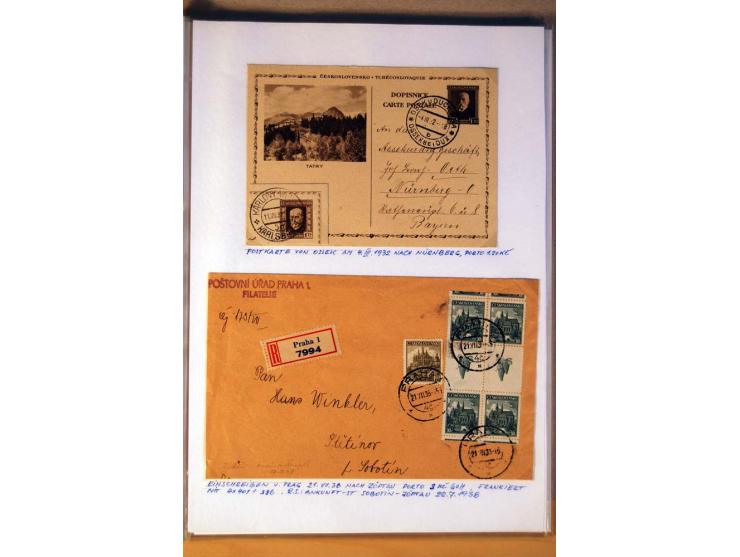 1850/1938 (ca.), Sammlung ungebraucht, postfrisch und gestempelt mit vielen Briefen, Karten und Ganzsachen ab KuK-Zeit, dabei