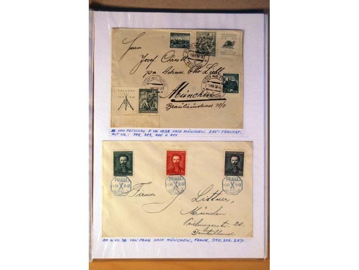 1850/1938 (ca.), Sammlung ungebraucht, postfrisch und gestempelt mit vielen Briefen, Karten und Ganzsachen ab KuK-Zeit, dabei