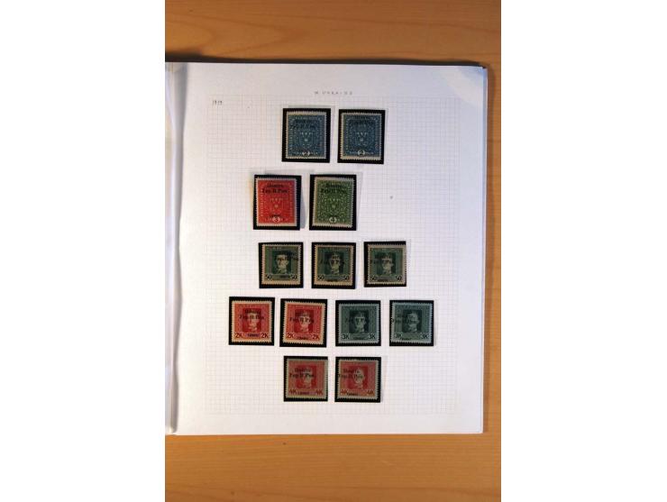 1918/19, vorwiegend ungebrauchte Sammlung der Trident-Aufdrucke der Bezirke Kiew, Charkow, Jekaterinoslaw, Poltawa, Odessa un