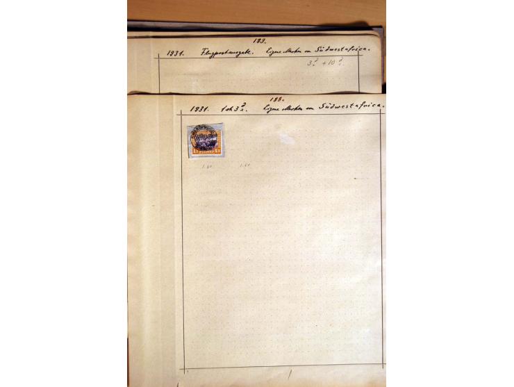 1915/20, Stempelsammlung der Mandatszeit mit einigen hundert Briefstücken und auch losen Marken, dabei viele bessere Stempel 