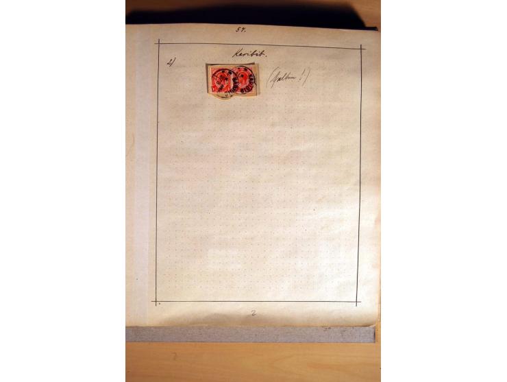 1915/20, Stempelsammlung der Mandatszeit mit einigen hundert Briefstücken und auch losen Marken, dabei viele bessere Stempel 