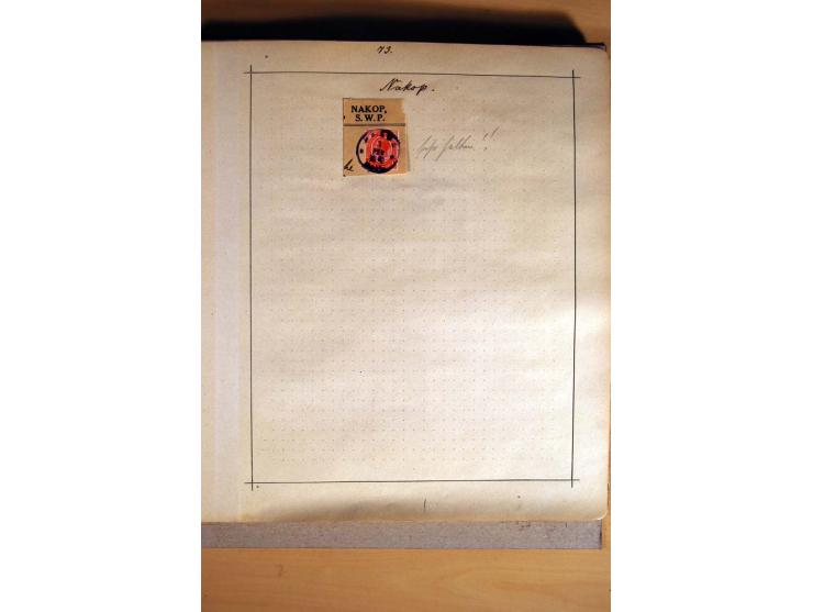 1915/20, Stempelsammlung der Mandatszeit mit einigen hundert Briefstücken und auch losen Marken, dabei viele bessere Stempel 