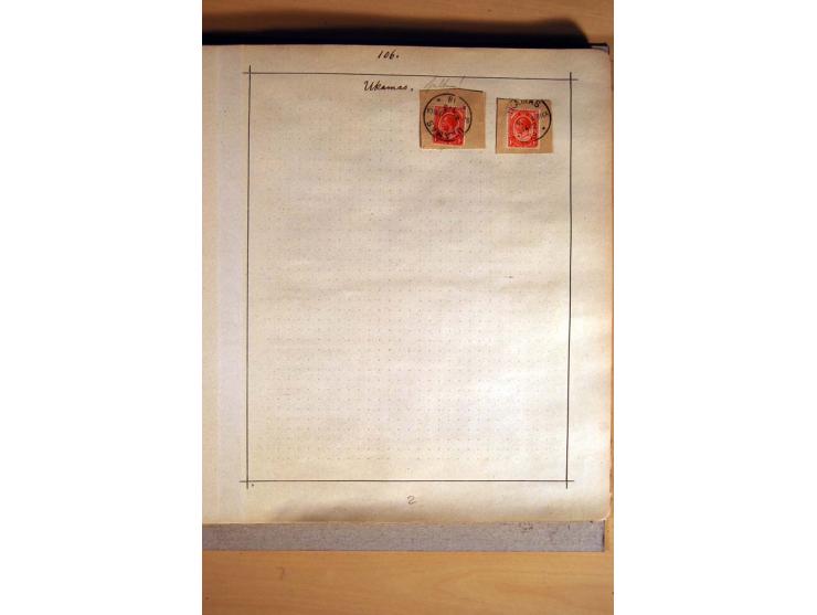 1915/20, Stempelsammlung der Mandatszeit mit einigen hundert Briefstücken und auch losen Marken, dabei viele bessere Stempel 