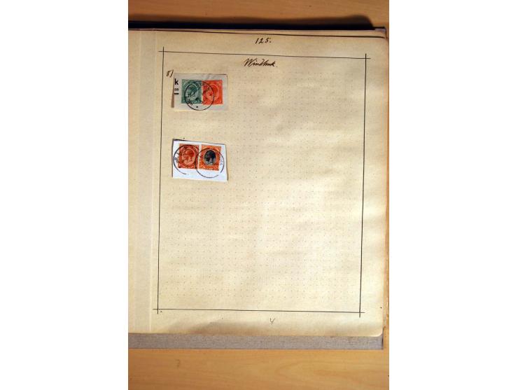1915/20, Stempelsammlung der Mandatszeit mit einigen hundert Briefstücken und auch losen Marken, dabei viele bessere Stempel 