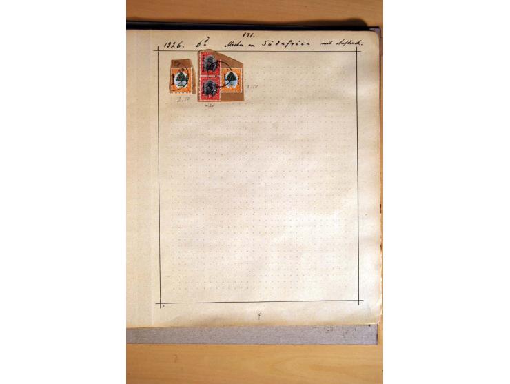 1915/20, Stempelsammlung der Mandatszeit mit einigen hundert Briefstücken und auch losen Marken, dabei viele bessere Stempel 