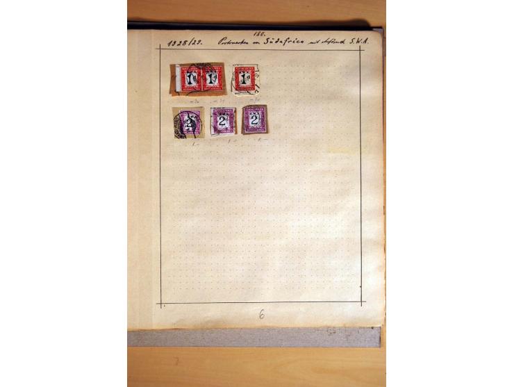 1915/20, Stempelsammlung der Mandatszeit mit einigen hundert Briefstücken und auch losen Marken, dabei viele bessere Stempel 