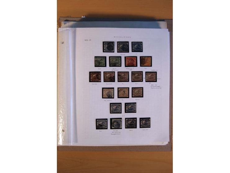 1858/1929, ungebrauchte und gestempelte Sammlung mit vielen besseren Werten, dabei Mi.-Nr. 1 auf Brief nach Rosario, 3 auf Br