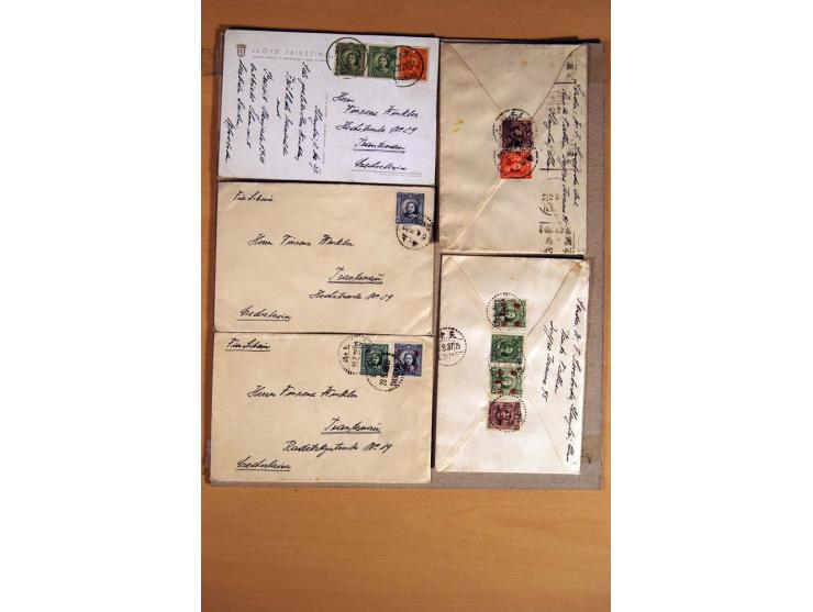 1937/41, 13 Briefe/Ansichtskarten aus gleicher Korrespondenz von Shanghai nach Deutschland