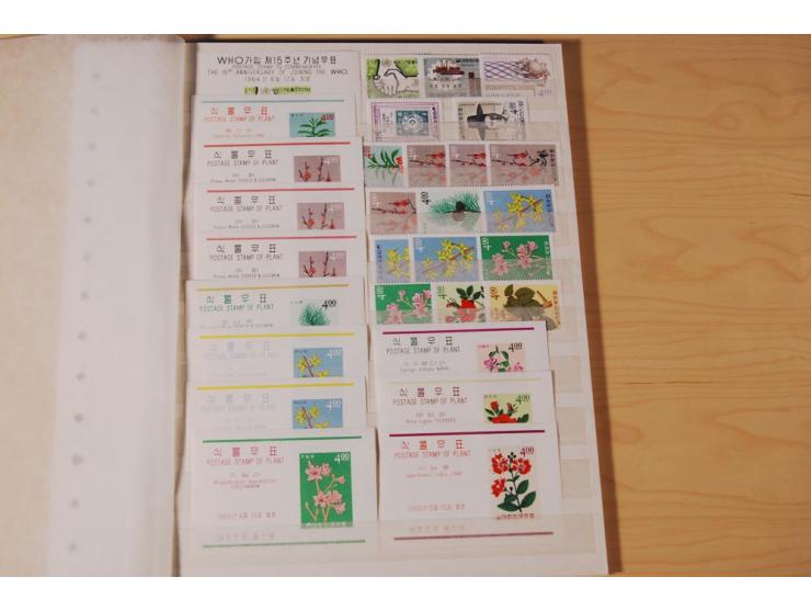 1884/1980 (ca.), ungebrauchte, postfrische und gestempelte Zusammenstellung mit u.a. Jahreszusammenstellungen Südkorea 1979/8