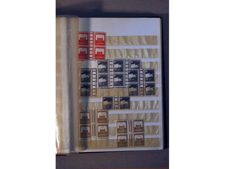 1927/45, postfrisches Lot Paare und 4er-Blocks mit Zwischensteg sowie Ober- und Unterrandstücke mit Platten-Nr., dabei wenige