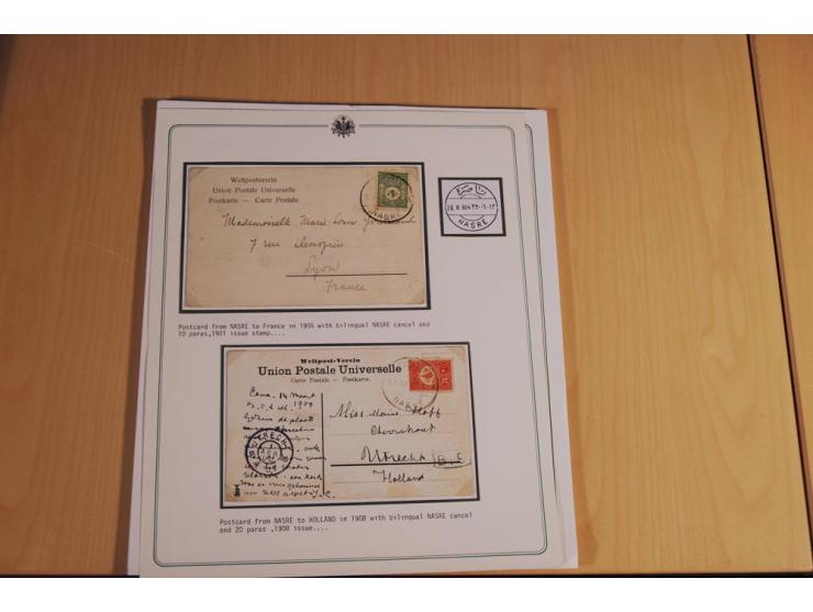 1873/1917 (ca.), Sammlung von rund 260 Briefen, Briefkarten, Karten, Ganzsachen und Ansichtskarten, dabei Telegramme, Reco, M