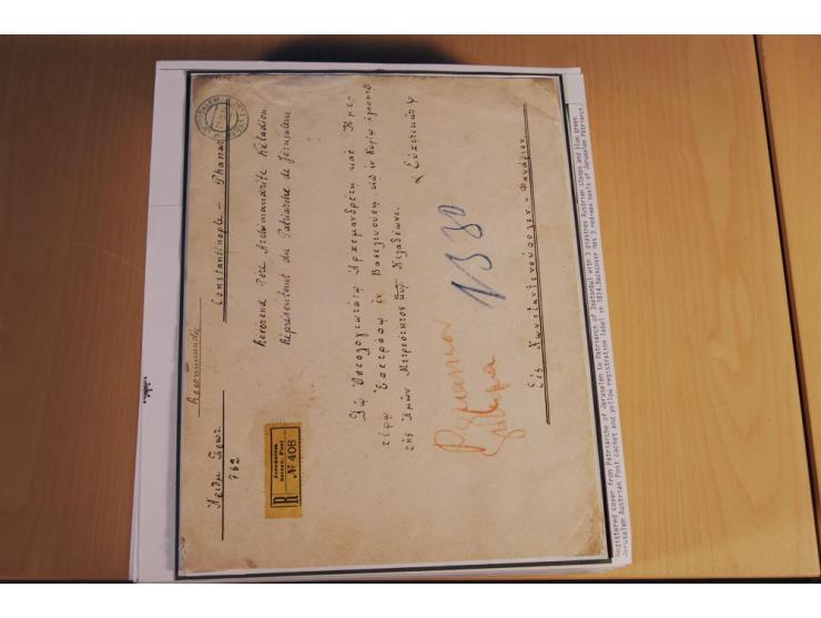 1873/1917 (ca.), Sammlung von rund 260 Briefen, Briefkarten, Karten, Ganzsachen und Ansichtskarten, dabei Telegramme, Reco, M