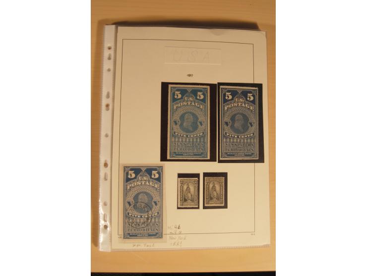 1847/93, gestempelte reichhaltige Sammlung mit Konföderierten Staaten sowie einer ganzen Reihe von zum Teil interessanten Bri
