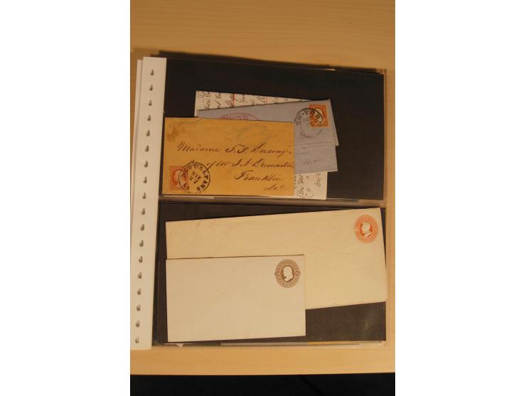 1847/93, gestempelte reichhaltige Sammlung mit Konföderierten Staaten sowie einer ganzen Reihe von zum Teil interessanten Bri