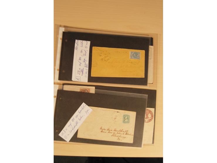 1847/93, gestempelte reichhaltige Sammlung mit Konföderierten Staaten sowie einer ganzen Reihe von zum Teil interessanten Bri