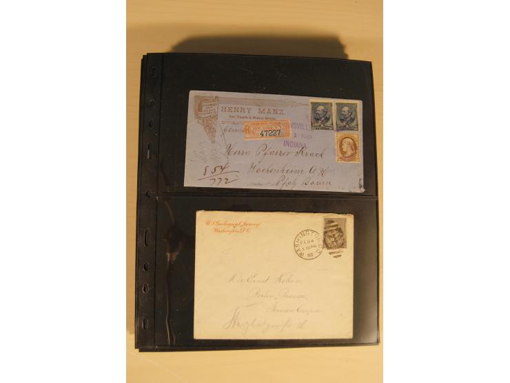 1847/93, gestempelte reichhaltige Sammlung mit Konföderierten Staaten sowie einer ganzen Reihe von zum Teil interessanten Bri
