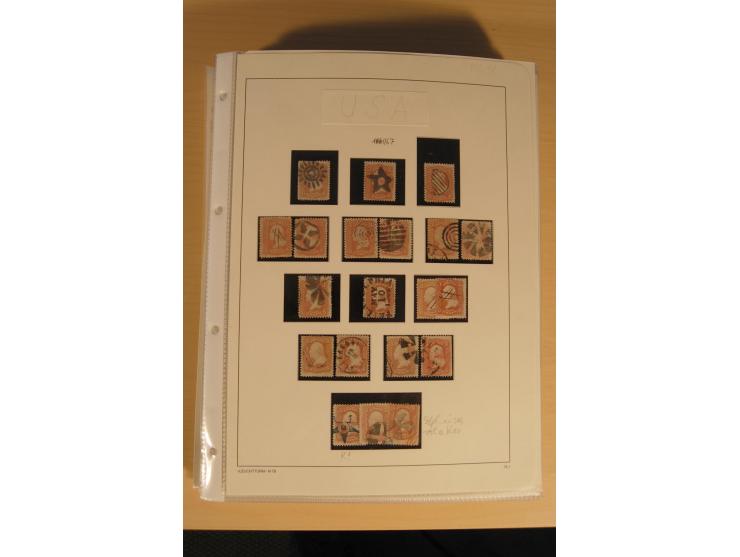 1847/93, gestempelte reichhaltige Sammlung mit Konföderierten Staaten sowie einer ganzen Reihe von zum Teil interessanten Bri