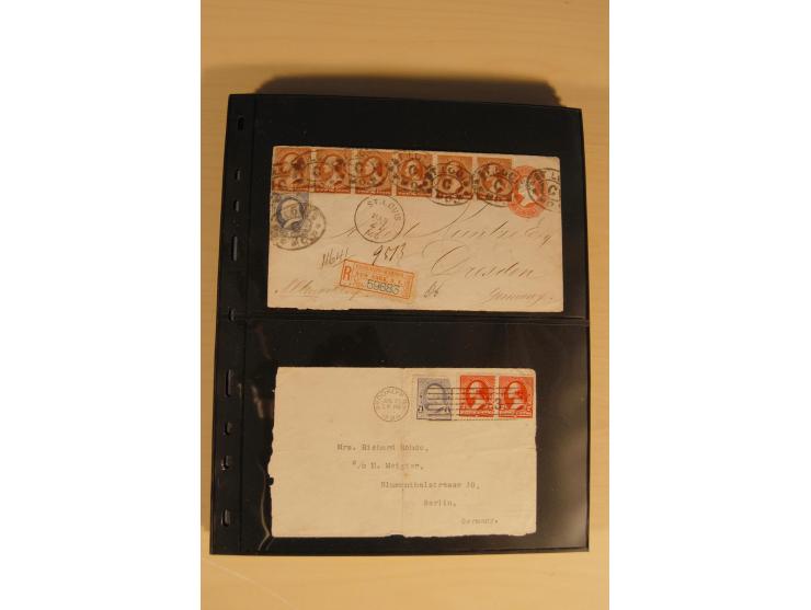 1847/93, gestempelte reichhaltige Sammlung mit Konföderierten Staaten sowie einer ganzen Reihe von zum Teil interessanten Bri