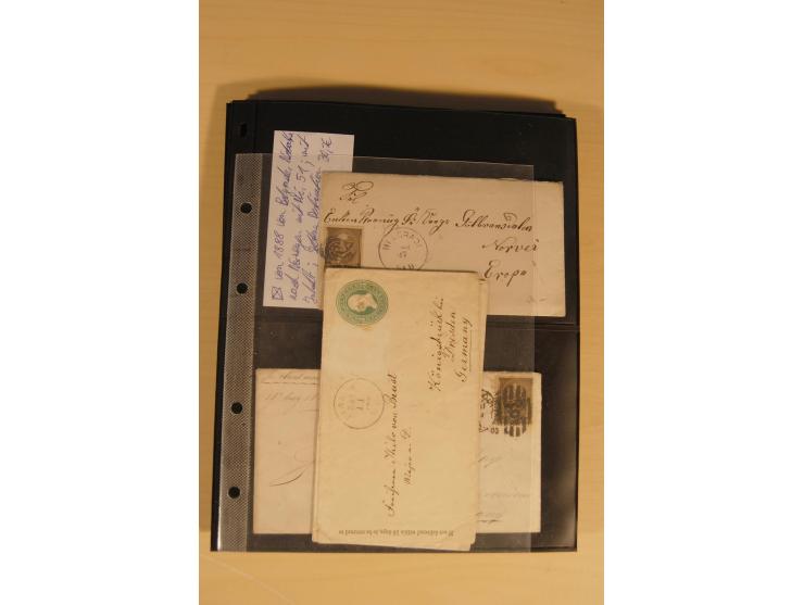 1847/93, gestempelte reichhaltige Sammlung mit Konföderierten Staaten sowie einer ganzen Reihe von zum Teil interessanten Bri