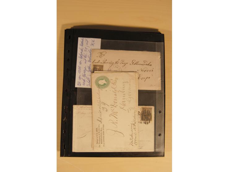1847/93, gestempelte reichhaltige Sammlung mit Konföderierten Staaten sowie einer ganzen Reihe von zum Teil interessanten Bri