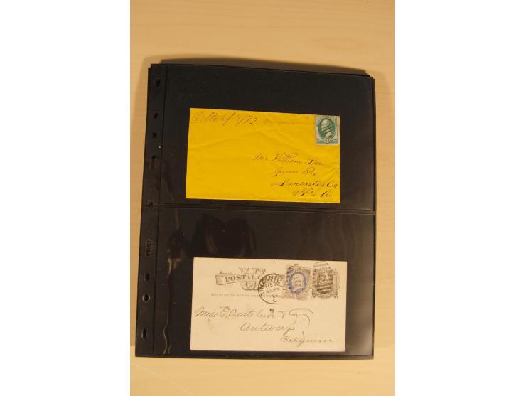 1847/93, gestempelte reichhaltige Sammlung mit Konföderierten Staaten sowie einer ganzen Reihe von zum Teil interessanten Bri