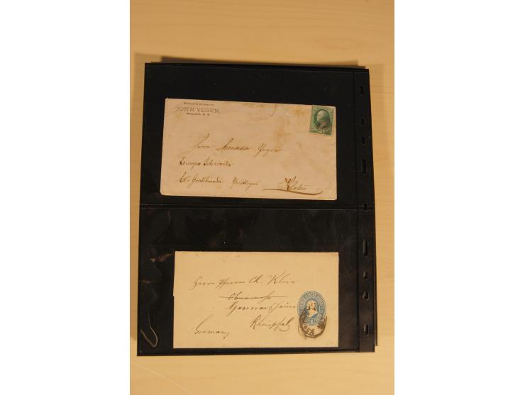 1847/93, gestempelte reichhaltige Sammlung mit Konföderierten Staaten sowie einer ganzen Reihe von zum Teil interessanten Bri