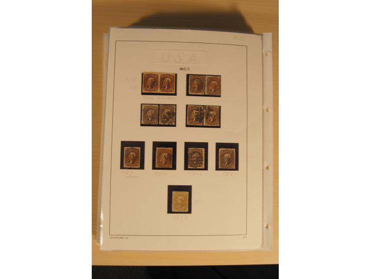 1847/93, gestempelte reichhaltige Sammlung mit Konföderierten Staaten sowie einer ganzen Reihe von zum Teil interessanten Bri