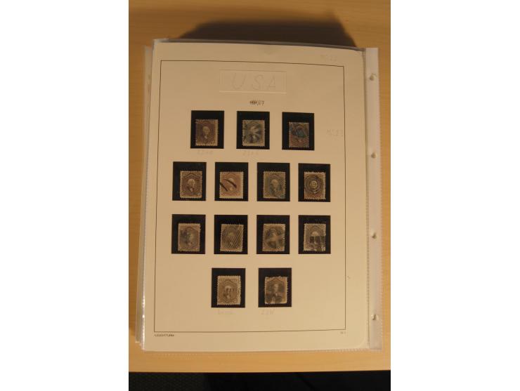 1847/93, gestempelte reichhaltige Sammlung mit Konföderierten Staaten sowie einer ganzen Reihe von zum Teil interessanten Bri
