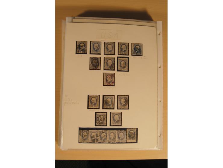 1847/93, gestempelte reichhaltige Sammlung mit Konföderierten Staaten sowie einer ganzen Reihe von zum Teil interessanten Bri