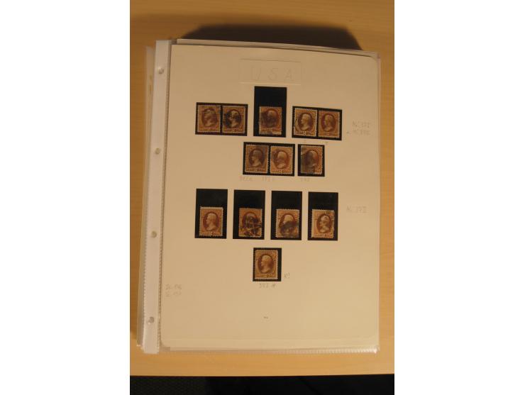 1847/93, gestempelte reichhaltige Sammlung mit Konföderierten Staaten sowie einer ganzen Reihe von zum Teil interessanten Bri