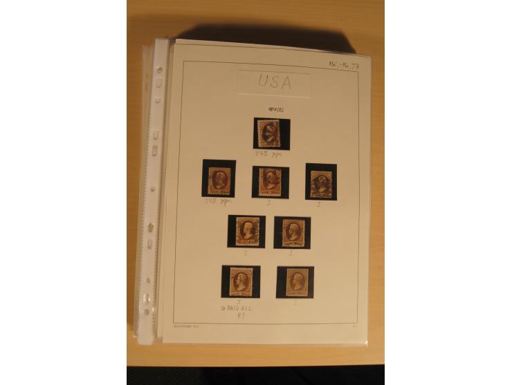 1847/93, gestempelte reichhaltige Sammlung mit Konföderierten Staaten sowie einer ganzen Reihe von zum Teil interessanten Bri