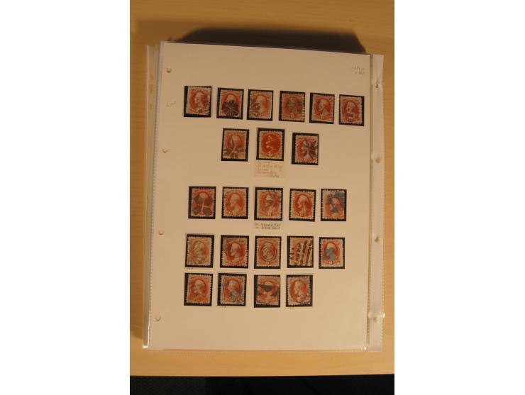 1847/93, gestempelte reichhaltige Sammlung mit Konföderierten Staaten sowie einer ganzen Reihe von zum Teil interessanten Bri