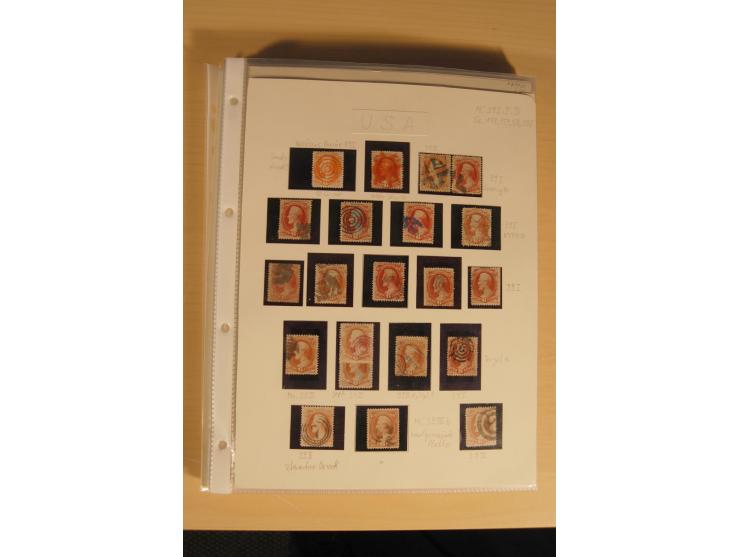 1847/93, gestempelte reichhaltige Sammlung mit Konföderierten Staaten sowie einer ganzen Reihe von zum Teil interessanten Bri