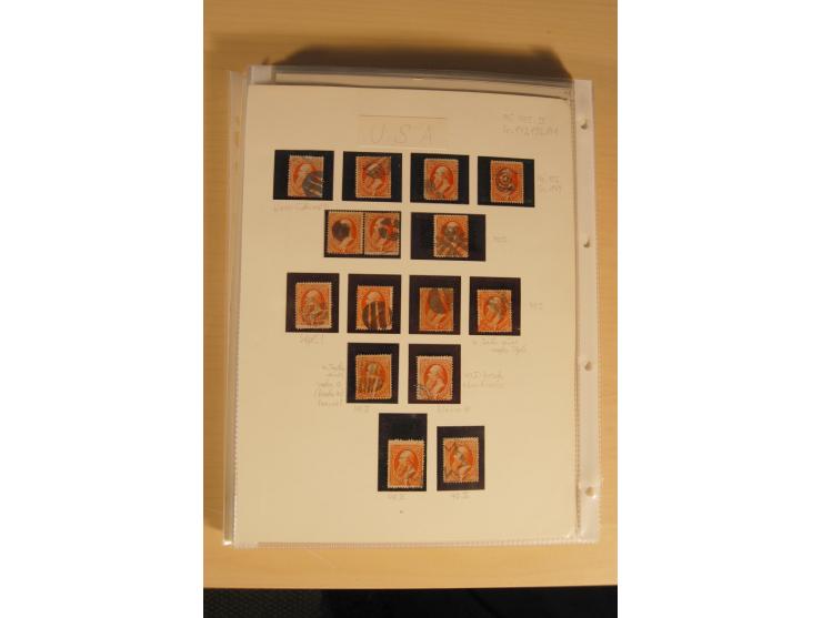 1847/93, gestempelte reichhaltige Sammlung mit Konföderierten Staaten sowie einer ganzen Reihe von zum Teil interessanten Bri