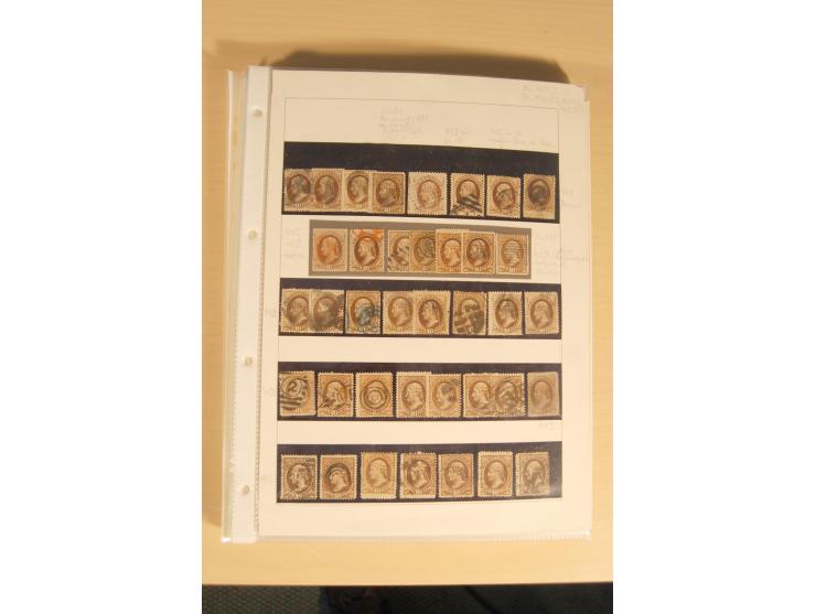 1847/93, gestempelte reichhaltige Sammlung mit Konföderierten Staaten sowie einer ganzen Reihe von zum Teil interessanten Bri
