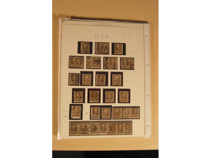 1847/93, gestempelte reichhaltige Sammlung mit Konföderierten Staaten sowie einer ganzen Reihe von zum Teil interessanten Bri