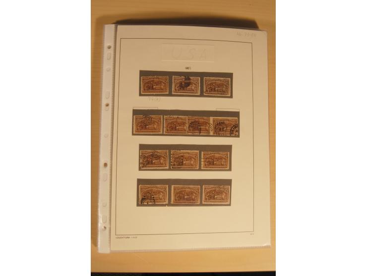 1847/93, gestempelte reichhaltige Sammlung mit Konföderierten Staaten sowie einer ganzen Reihe von zum Teil interessanten Bri