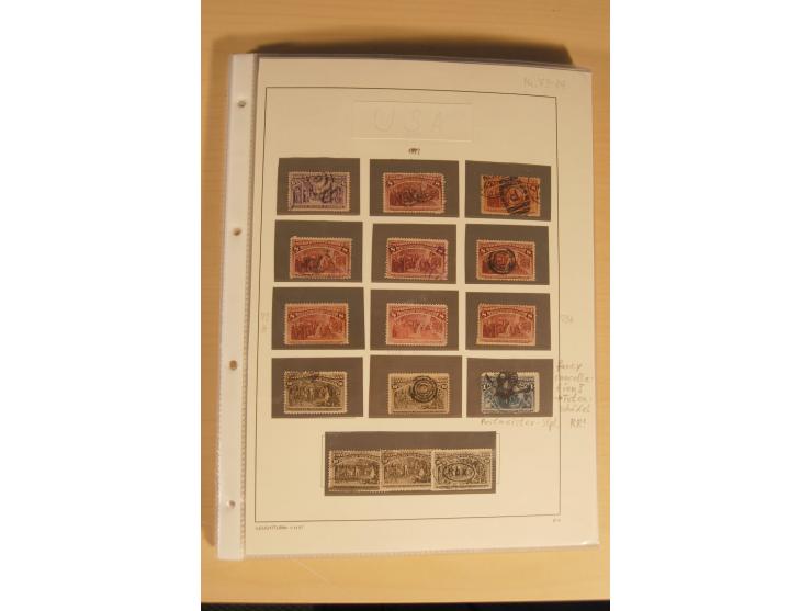 1847/93, gestempelte reichhaltige Sammlung mit Konföderierten Staaten sowie einer ganzen Reihe von zum Teil interessanten Bri