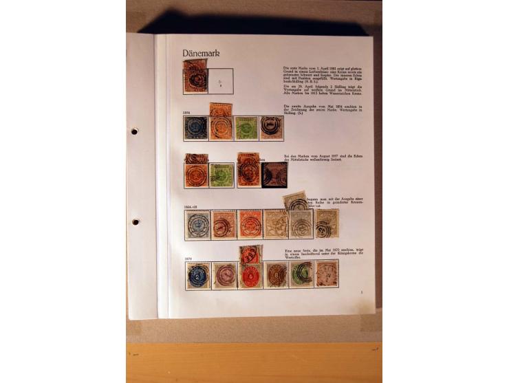 1851/1978, vorwiegend gestempelte Sammlung in "Sprechenden Behrens-Alben", dabei Dänemark Mi.-Nr. 3-6 gestempelt, 10 gestempe