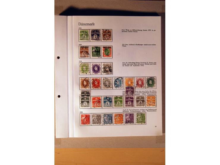 1851/1978, vorwiegend gestempelte Sammlung in "Sprechenden Behrens-Alben", dabei Dänemark Mi.-Nr. 3-6 gestempelt, 10 gestempe